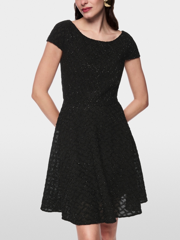 Cocktailkleid mit Glitzer-Details