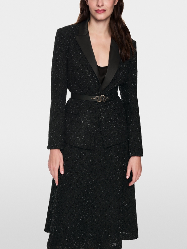 Fitted blazer with glitter details