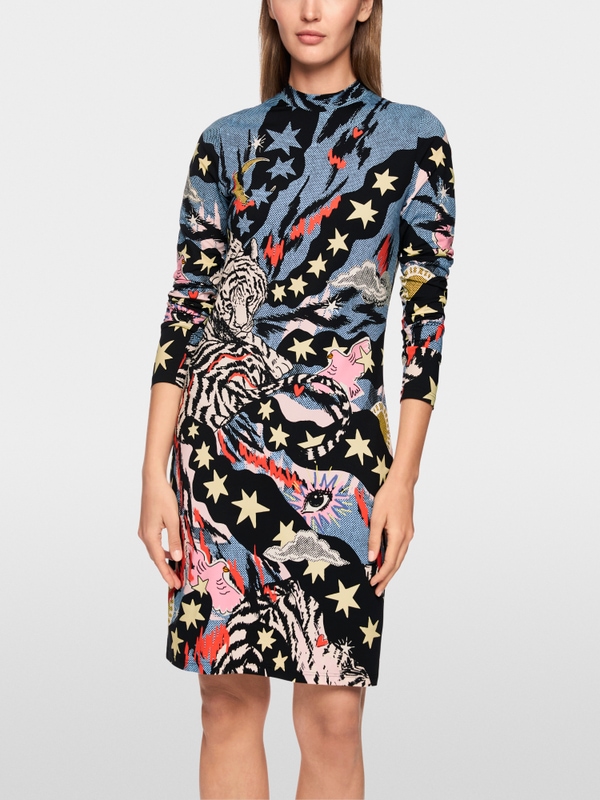 Robe courte avec imprimé bande dessinée