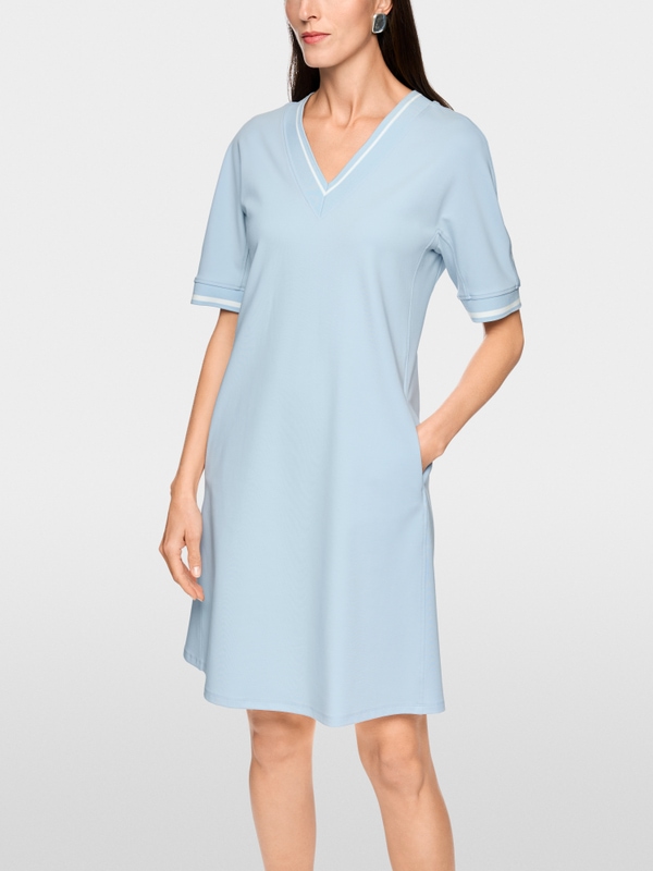 Sporty dress with striped details