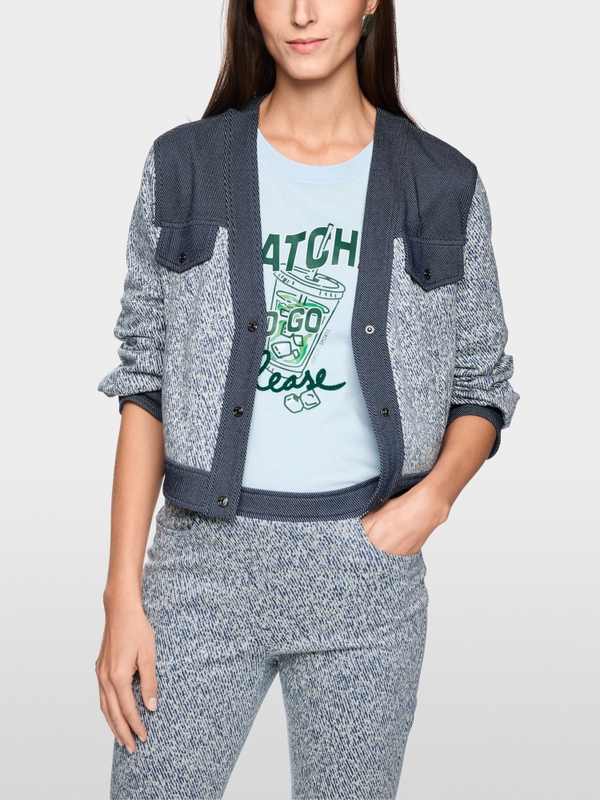 Short jacquard jacket