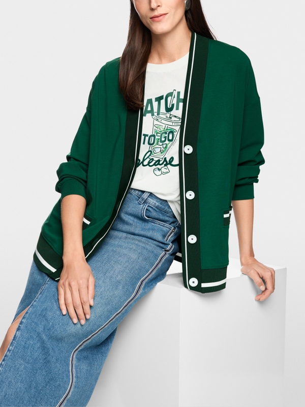 Loose jacket with striped details