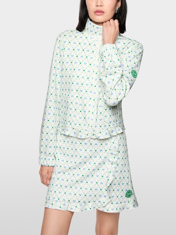 Scuba jersey print blouson