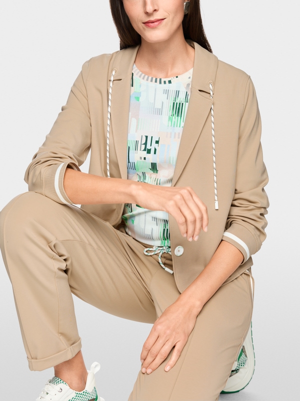 Sporty blazer with striped details