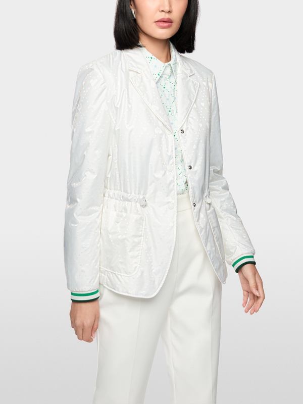 Padded blazer with heart print