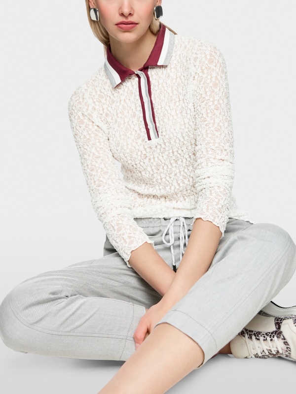 Polo shirt with lace