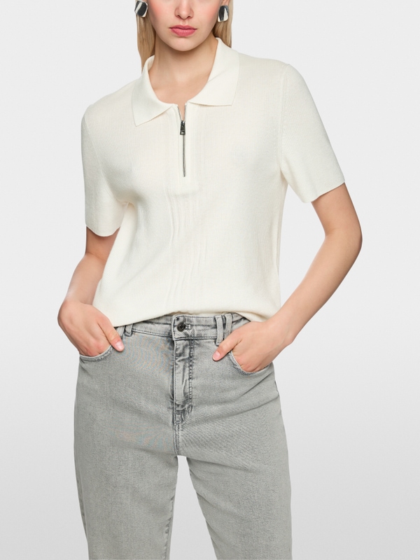 ‘Rethink Together’ knitted polo shirt