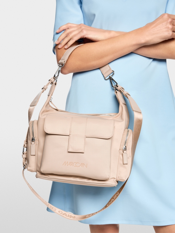 ‘Rethink Together’ nylon hobo bag