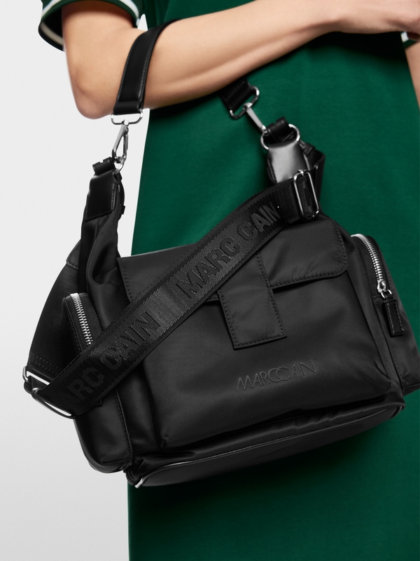 ‘Rethink Together’ nylon hobo bag