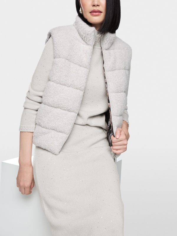 ‘Knitted in Germany’ bouclé waistcoat