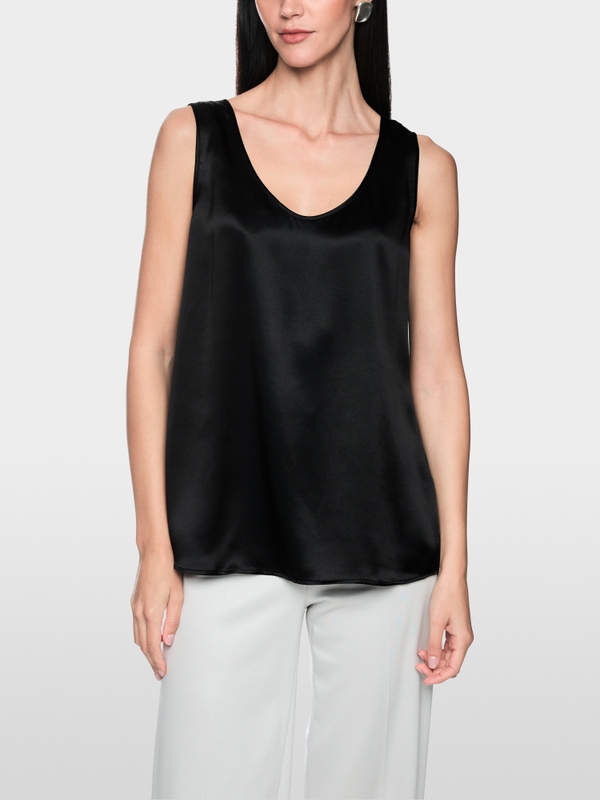 Shiny silk top