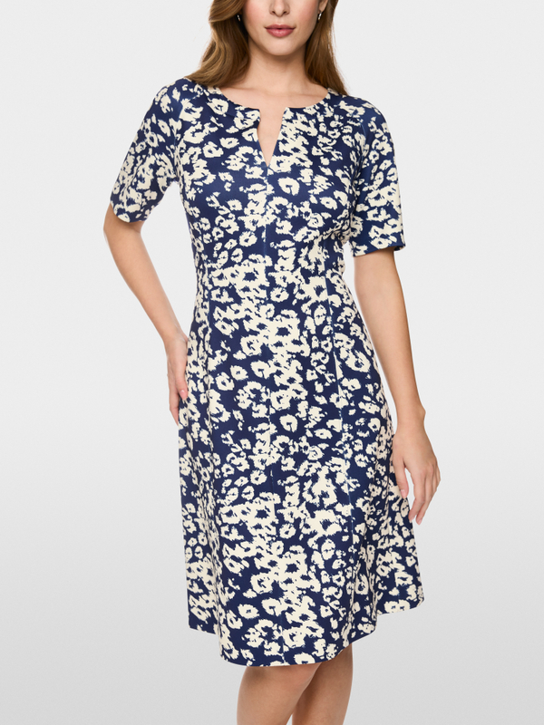 Short dress with all-over print