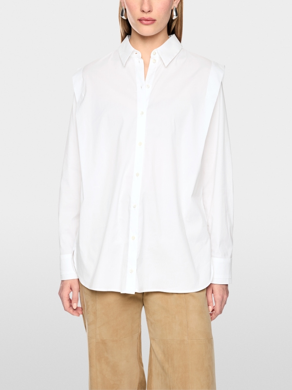 Blouse in lightweight stretch cotton