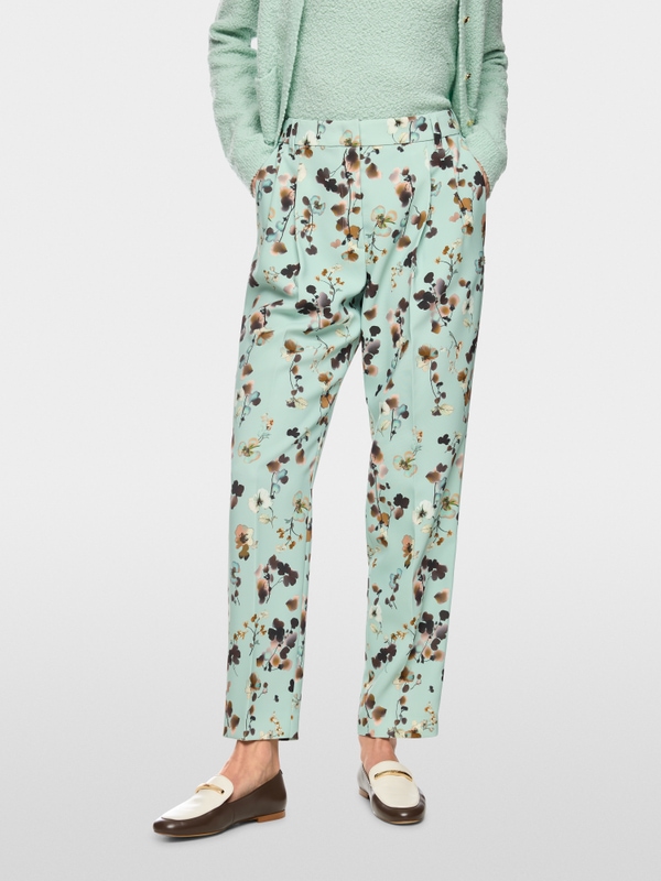 Faqus floral print trousers