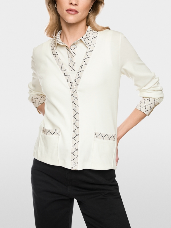 Veste en jersey avec détails imprimés