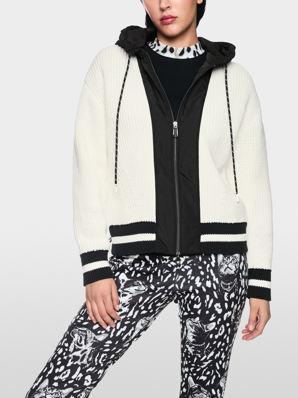 ‘Knitted in Germany’ contrast hoodie