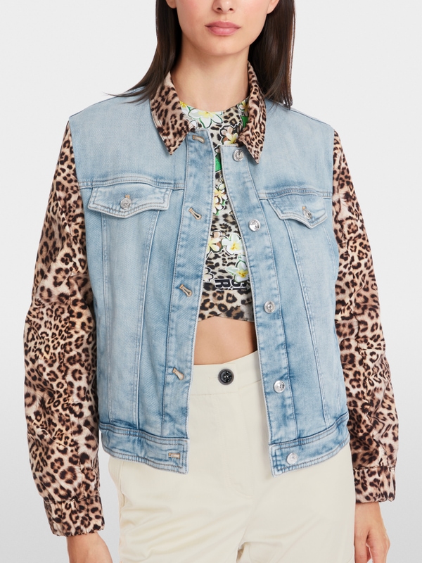 Jacke in Materialmix "Rethink Together"