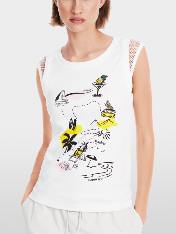 3D motif tank top