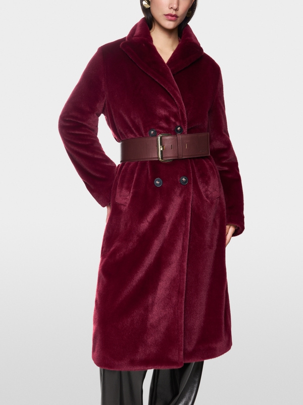 Manteau moelleux à col