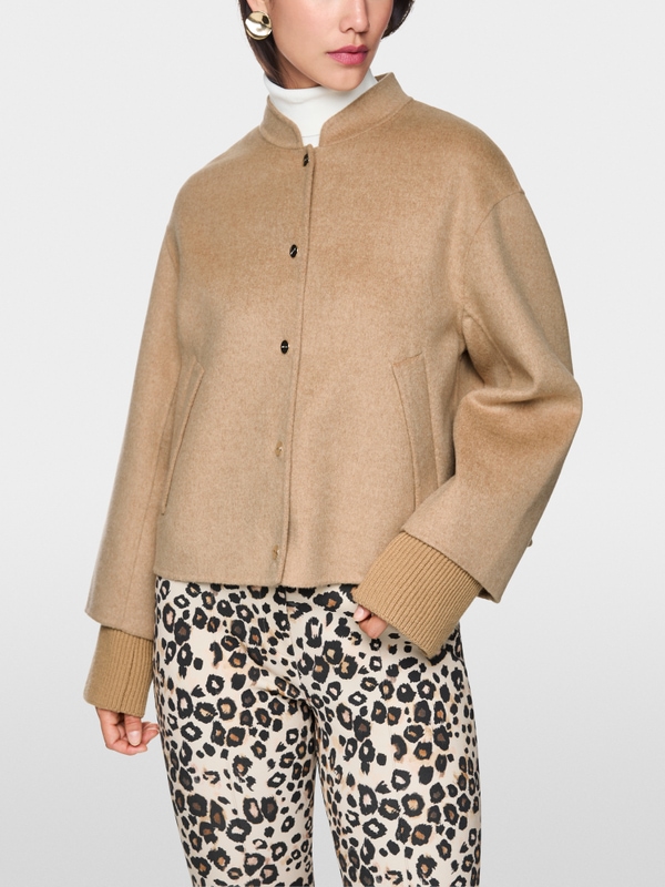 Veste oversize à manches côtelées