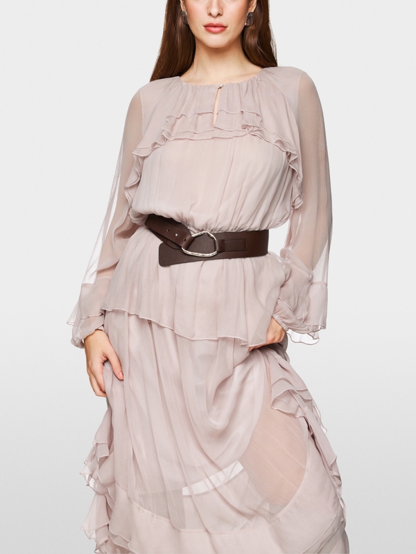Robe longue à volants
