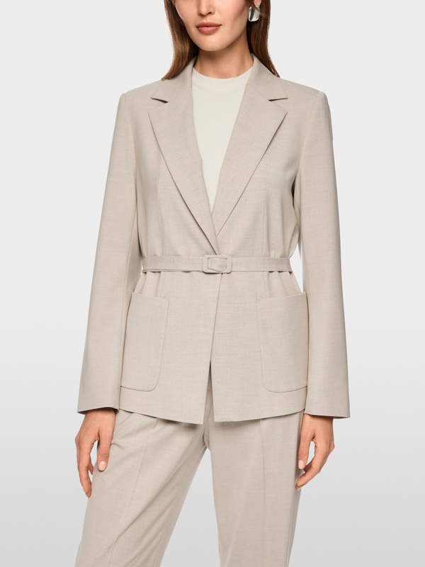 Blazer with tie belt