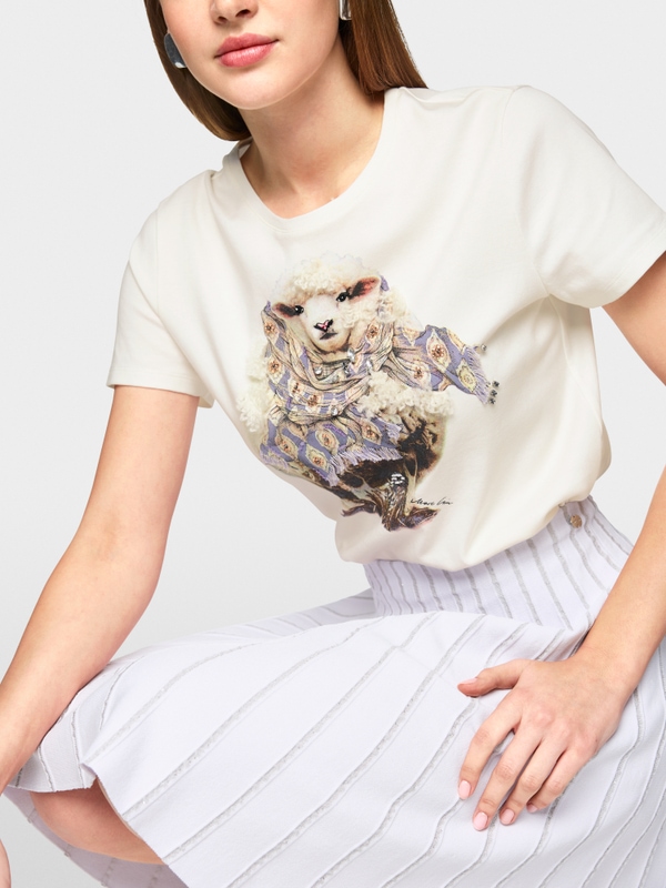 T-shirt met 3D-applicatie