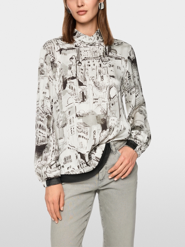 Blouse with CITY print