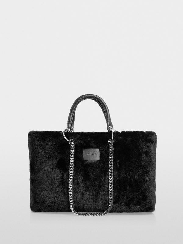 Faux fur shopper