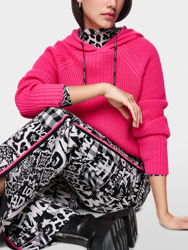 Knitted in Germany hooded jumper