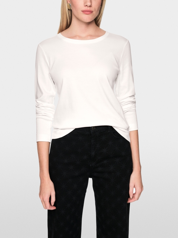 Klassisches Langarmshirt unifarben