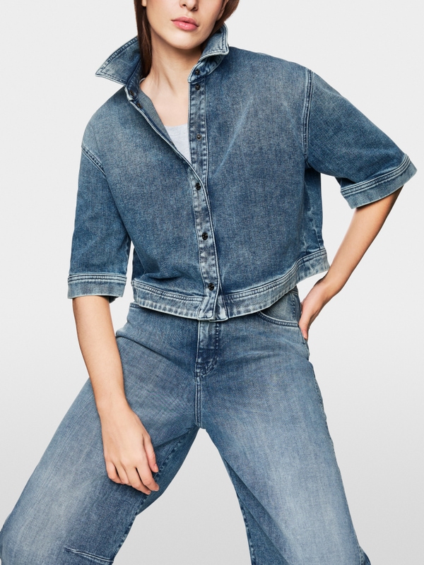 Jeansbluse "Rethink Together"