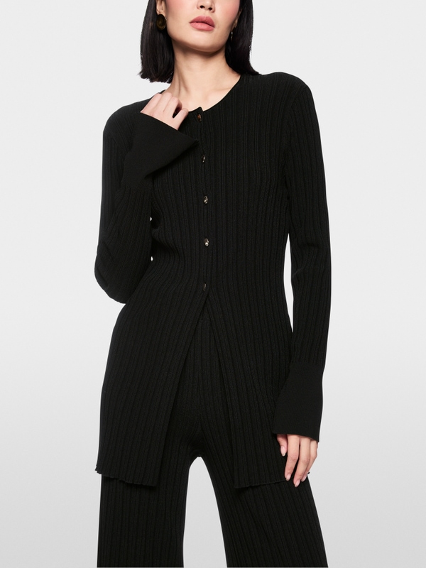 Cardigan en maille côtelée « Rethink Together »