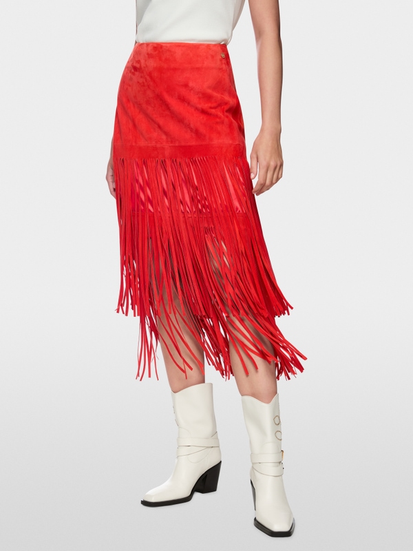 Midi leren rok "Rethink Together"