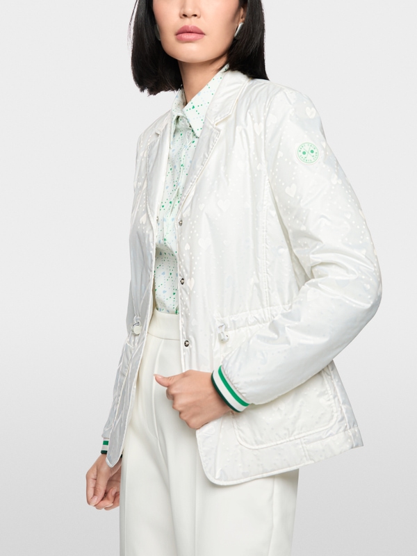 Padded blazer with heart print