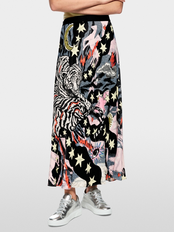 Jupe réversible avec imprimé