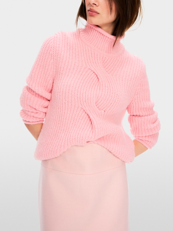 Sweater avec torsade - "Knitted in Germany"