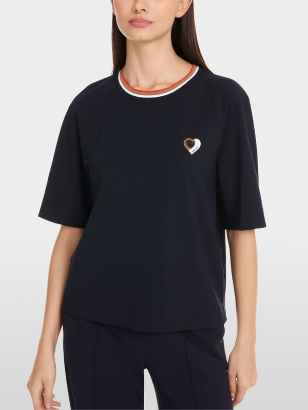 Cropped T-Shirt mit Kurzarm