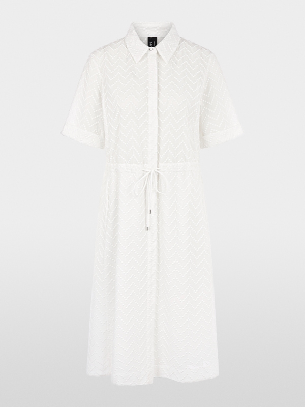 Calf-length dress with drawstring