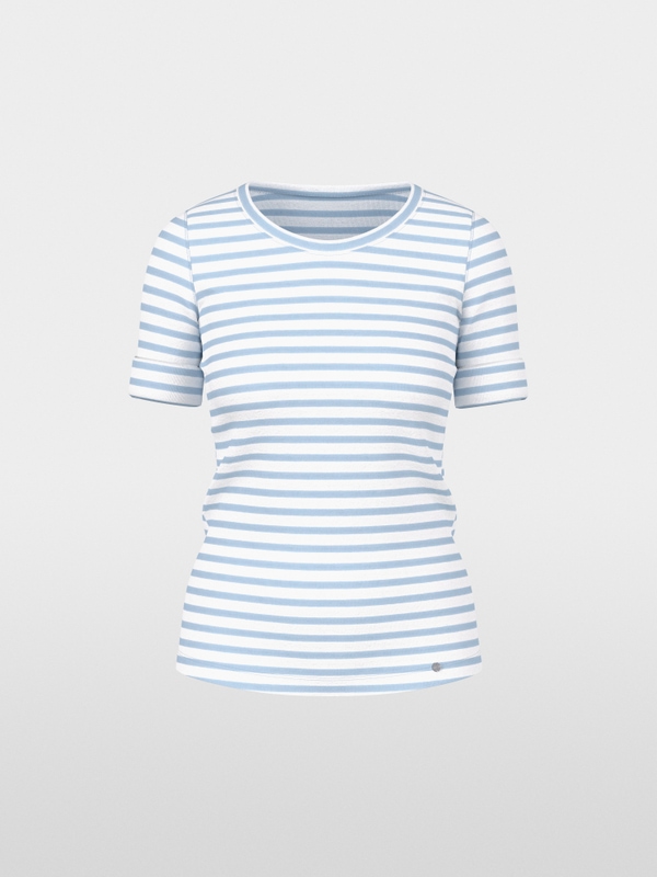 T-shirt à rayures en coton côtelé