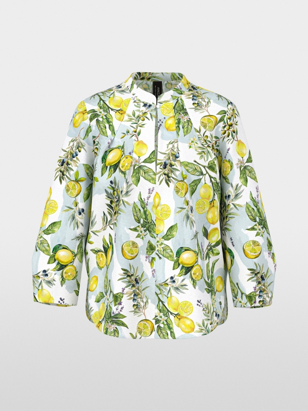 Cotton blouse with lemon print