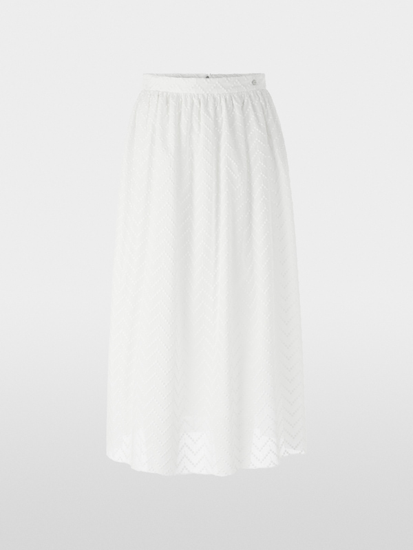 Pleated skirt in cotton blend