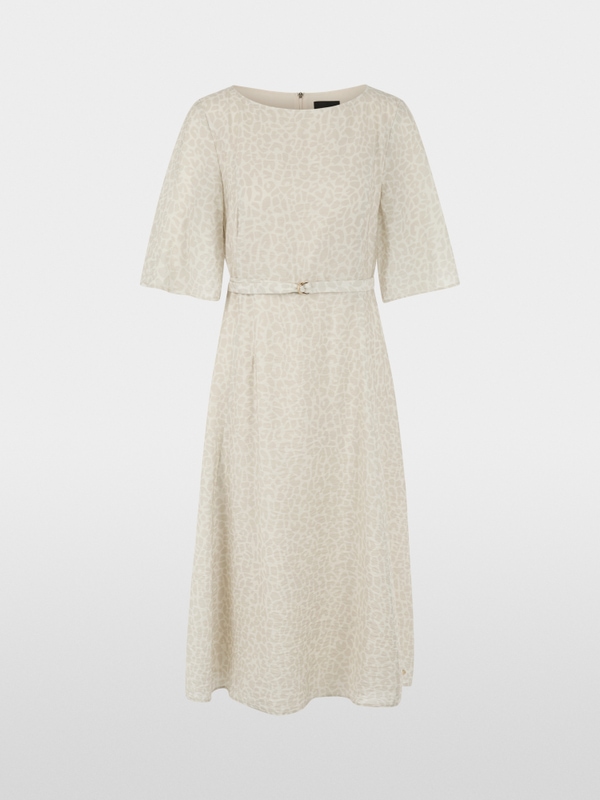 Flowing dress with leopard print