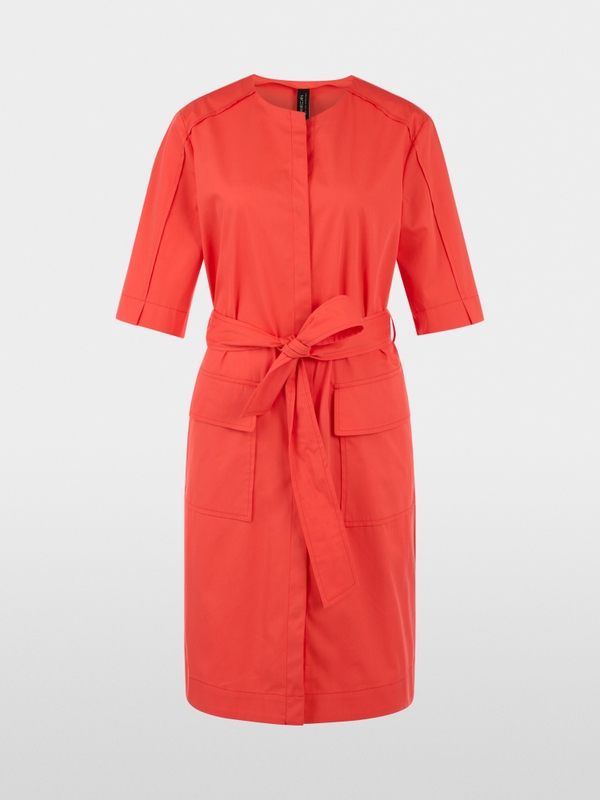 Cotton blend mini dress