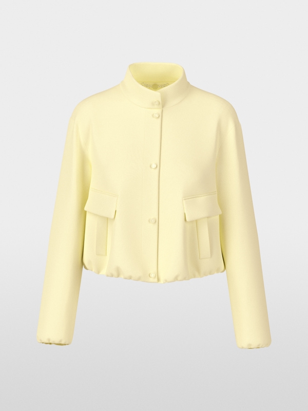 Jacket with small stand-up collar