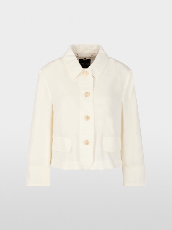 Veste courte en lin et viscose