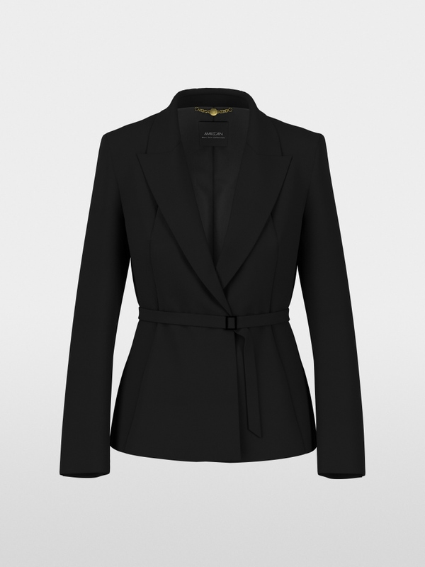 Elegant blazer with waist belt