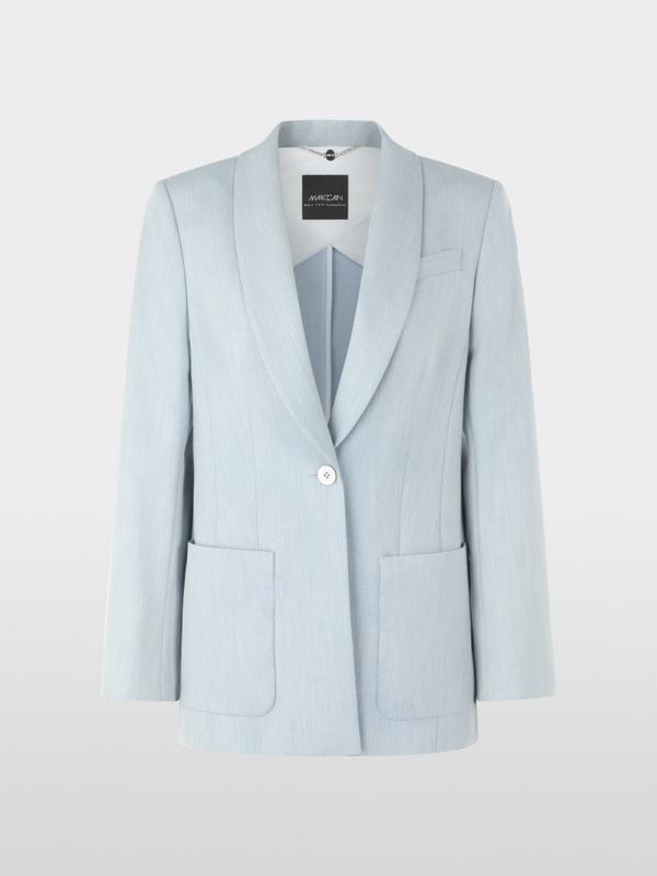 Casual blazer with shawl collar