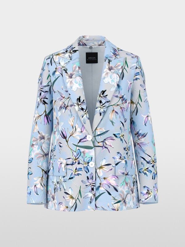 Single-breasted blazer with floral pattern