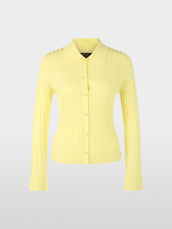 Cardigan côtelé en viscose stretch